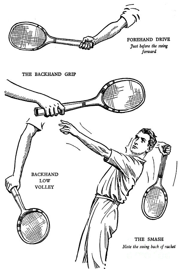 The Making Of A Lawn-tennis Player, 1937 Drawing by Print Collector