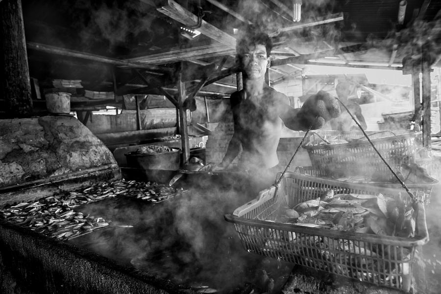 The Making Of Salted Fish Photograph by Gunarto Song