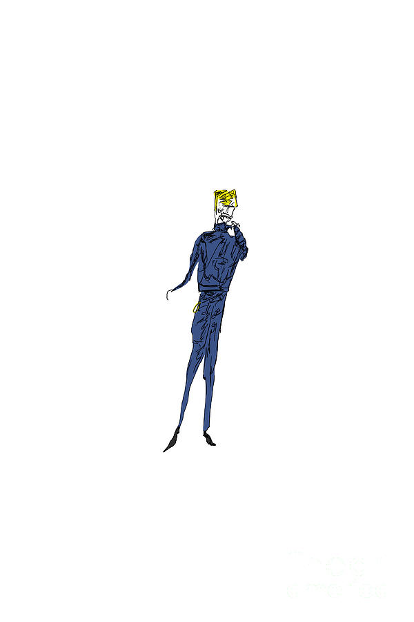 The Man in The Denim Suit Digital Art by Clayton Bastiani