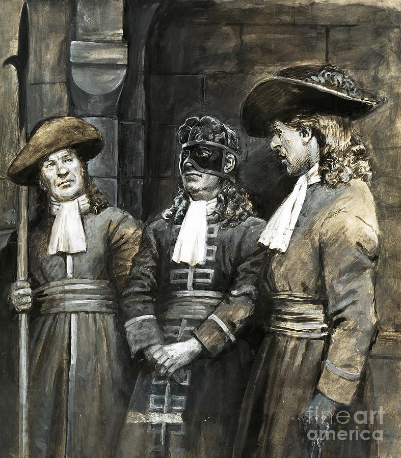 Mask Painting - The Man In The Iron Mask by Neville Dear