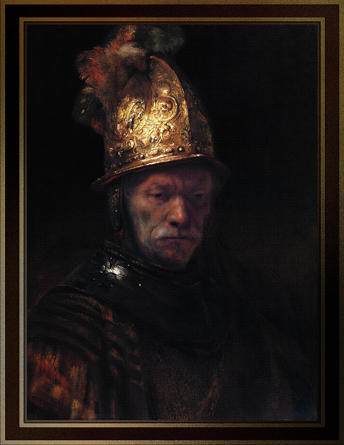 The Man with the Golden Helmet by Rembrandt van Rijn Painting by Rolando Burbon
