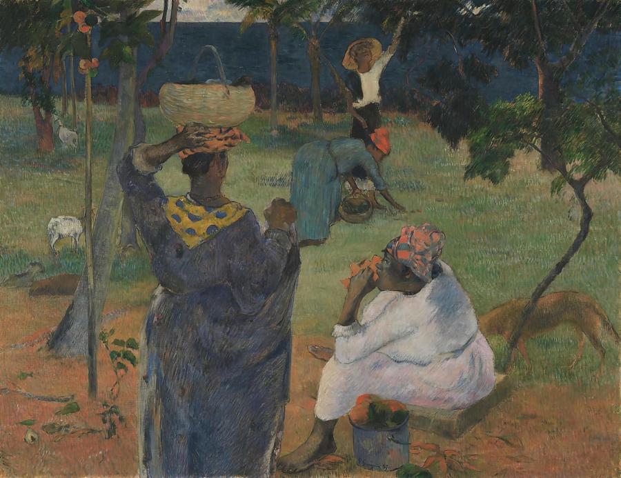 The Mango Trees, Martinique. Painting by Eugene Henri Paul Gauguin -1848-1903-