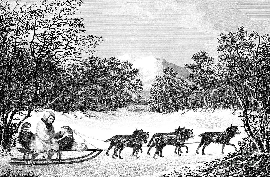 The Manner Of Travelling In Winter Drawing by Print Collector