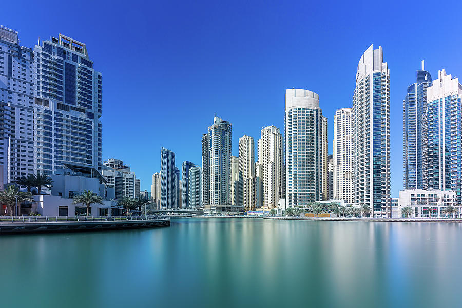 The Many Skyscrapers In Dubai, Uae Photograph by Manuel Bischof - Fine ...