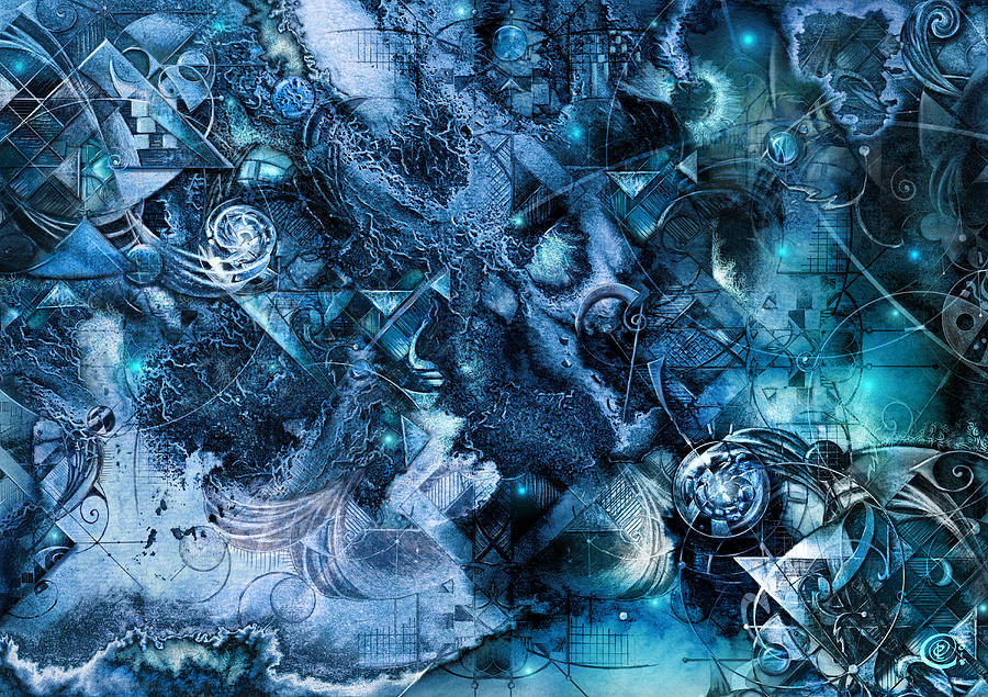 Abstract Mixed Media - The Map of Alternate Reality by Chris Cole