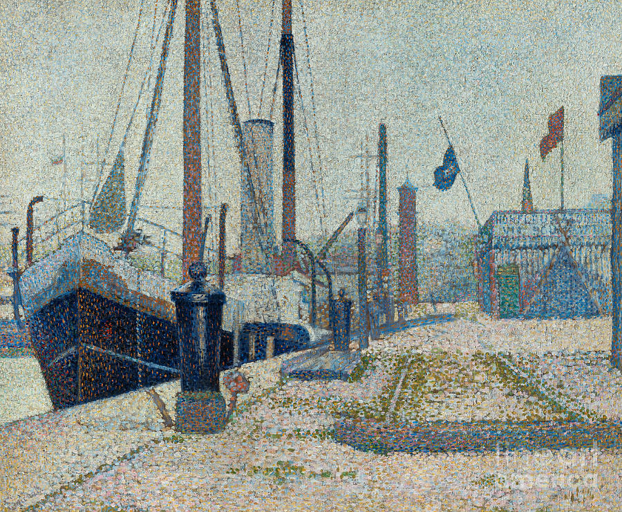 The Maria At Honfleur, 1886 Painting By Georges Pierre Seurat - Pixels