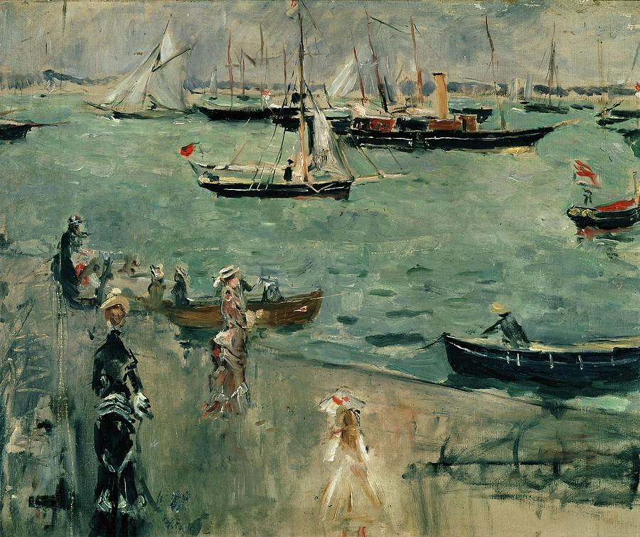 The Marina, Isle of Wight,1875. Canvas. Painting by Berthe Morisot -1841-1895-