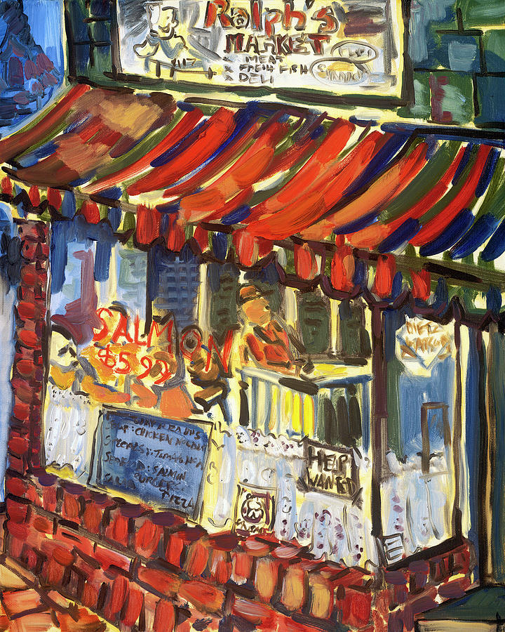 World Culture Painting - The Market Place I by Erin Mcgee Ferrell