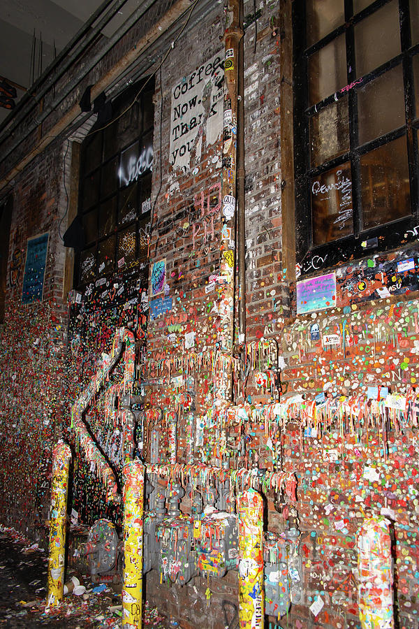 Candy Photograph - The Market Theater Gum Wall at Pike Place Market Seattle Washington R1325 by Wingsdomain Art and Photography