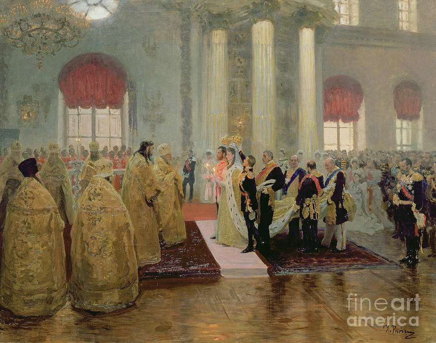 The Marriage Of Tsar Nicholas II Painting by Ilya Efimovich Repin - Pixels