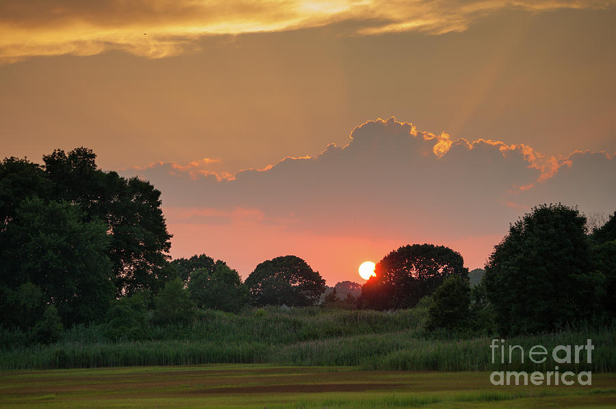 The Marsh - Sunset on New England Coast Photograph by JG Coleman