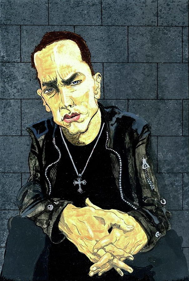 Eminem Painting - The Marshall Mathers AP - Eminem by Ebenlo - Painter Of Song Eminem Painting - The Marshall Mathers AP - Eminem by Ebenlo - Painter Of Song