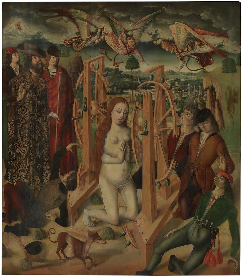 The Martyrdom of Saint Catherine. Ca. 1500. Oil on panel. Painting by Fernando Gallego -c 1440-c 1507-