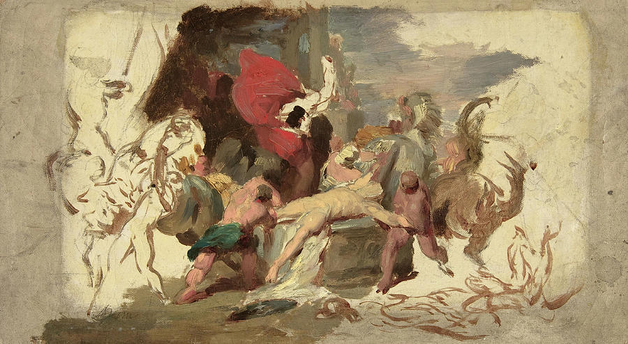The Martyrdom of Saint Hippolytus. Painting by Francois Joseph Heim