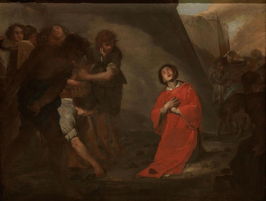 The Martyrdom of Saint Stephen. Ca. 1645. Oil on canvas. SAN ESTEBAN MARTIR. Painting by Bernardo Cavallino -c 1616-1656-