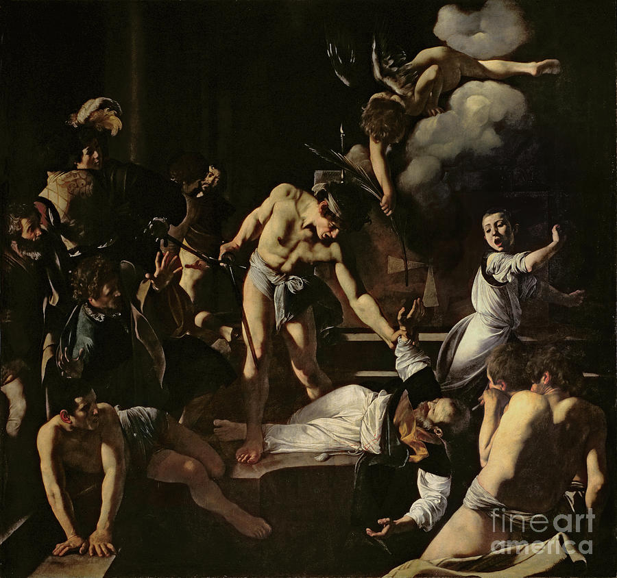 The Martyrdom Of St. Matthew, 1599-1600 Painting by Michelangelo Merisi Da Caravaggio