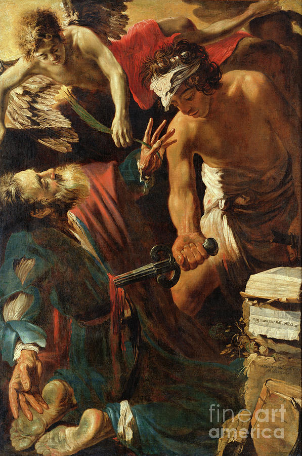 The Martyrdom Of St. Matthew, 1617 Painting by Claude Vignon