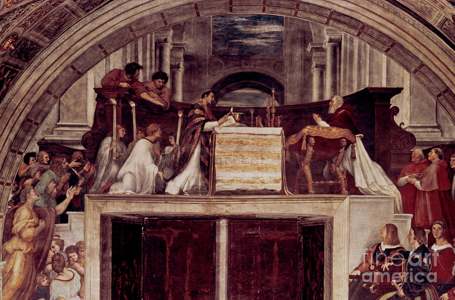 The Mass At Bolsena, 1512. Artist Drawing by Print Collector