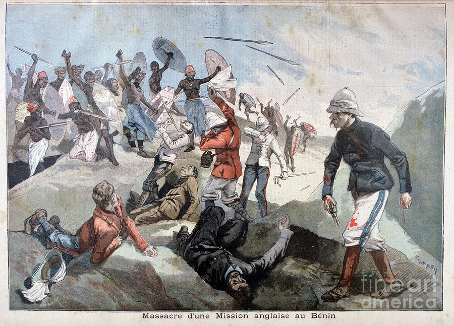 The Massacre Of An English Mission Drawing by Print Collector