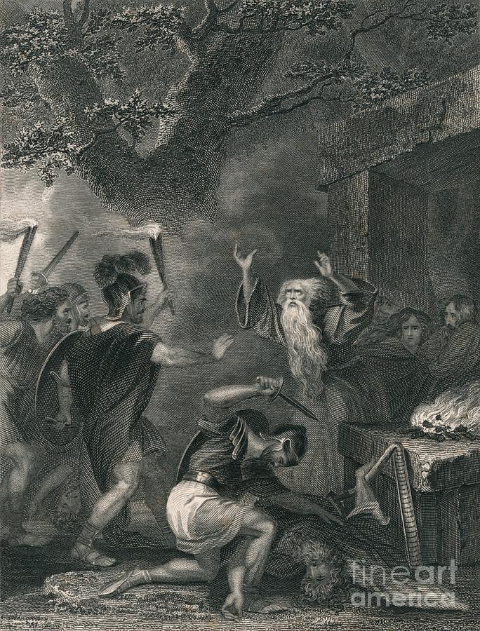 The Massacre Of The Druids Drawing by Print Collector