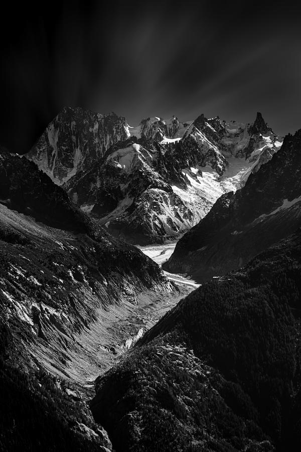 The Massif Du Mont Blanc In B/w. Photograph by Frdric Monin