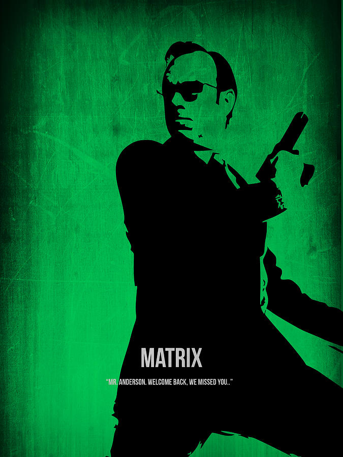 The Matrix Digital Art - The Matrix Agent Smith by Naxart Studio