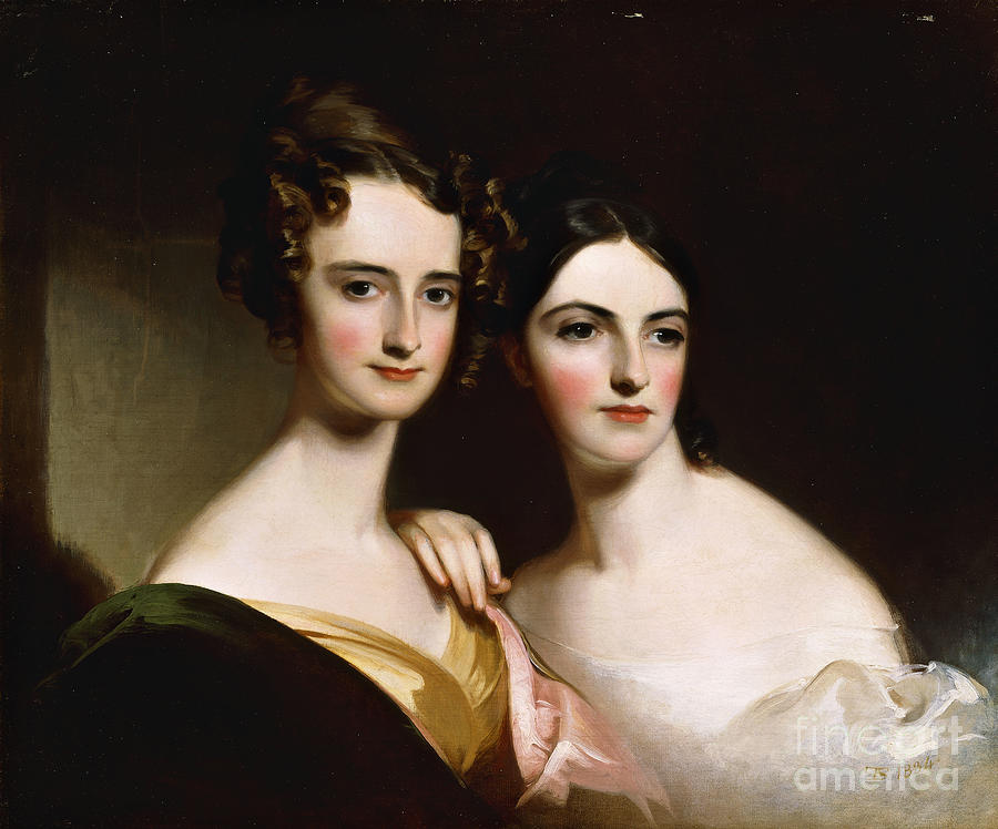 The Mc Ilvaine Sisters, 1834 Painting by Thomas Sully