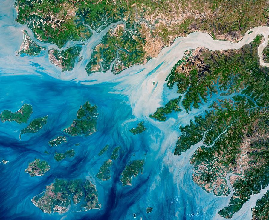 The Meandering Estuaries of Guinea Bissau Painting by Celestial Images