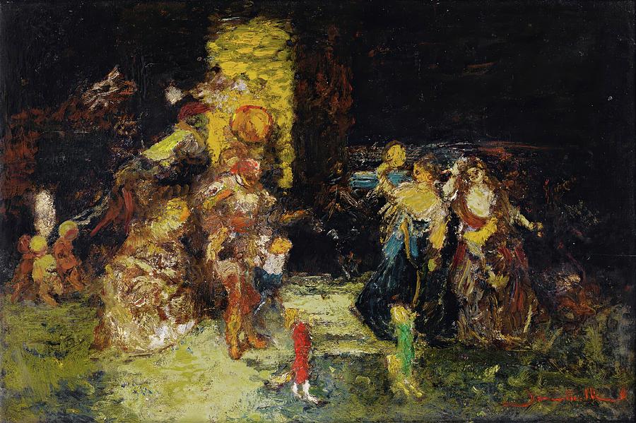 Abstract Painting - The Meet by Adolphe Monticelli
