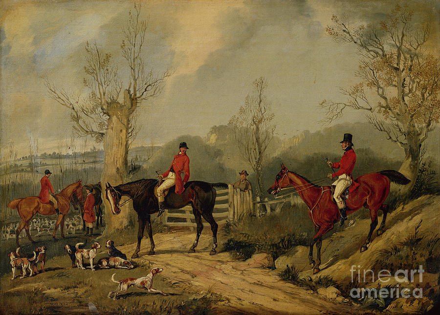 The Meet Over The Gate Oil Painting by Henry Alken Sr