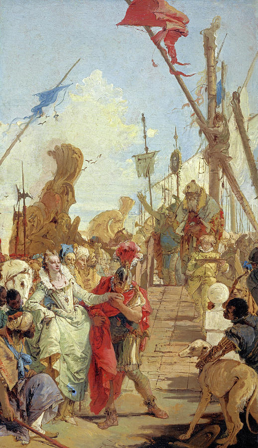 Giovanni Battista Tiepolo Painting - The Meeting of Anthony and Cleopatra, 1747 by Giovanni Battista Tiepolo