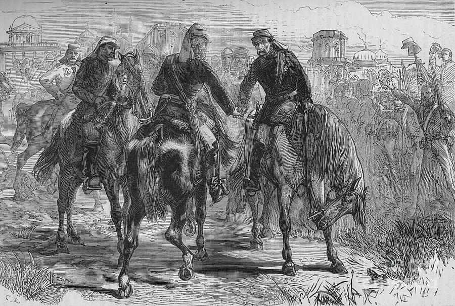 The Meeting Of The Generals Drawing by Print Collector