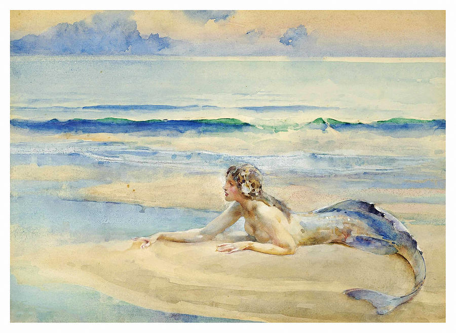 The mermaid Painting by John Reinhard Weguelin