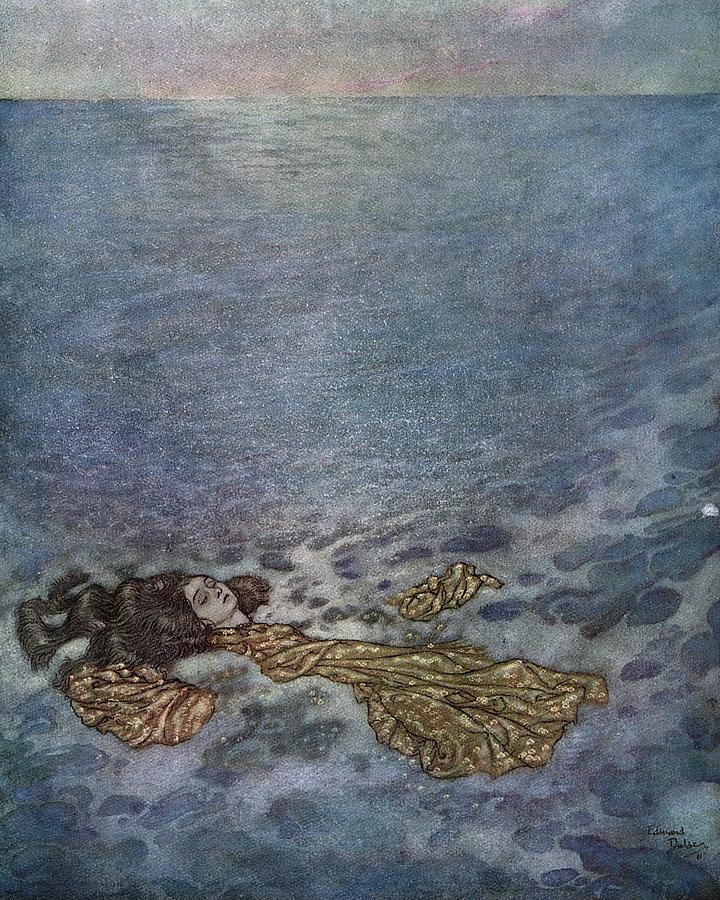 Mermaid Painting - The Mermaid Pl 5 by Edmund Dulac