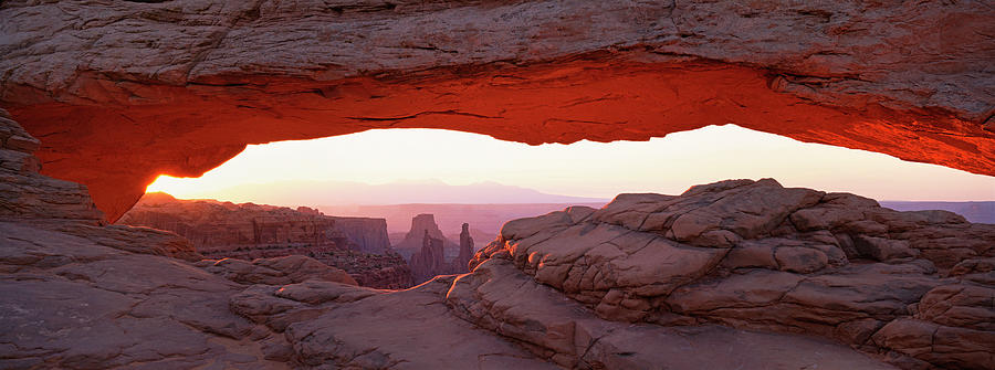 The Mesa Arch, A Natural Eroded Rock Photograph by Mint Images - David Schultz