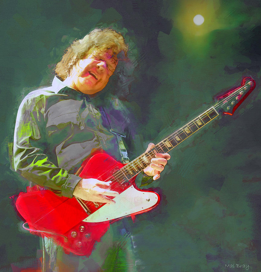 The Messiah Will Come Again, Gary Moore,  Mixed Media by Mal Bray