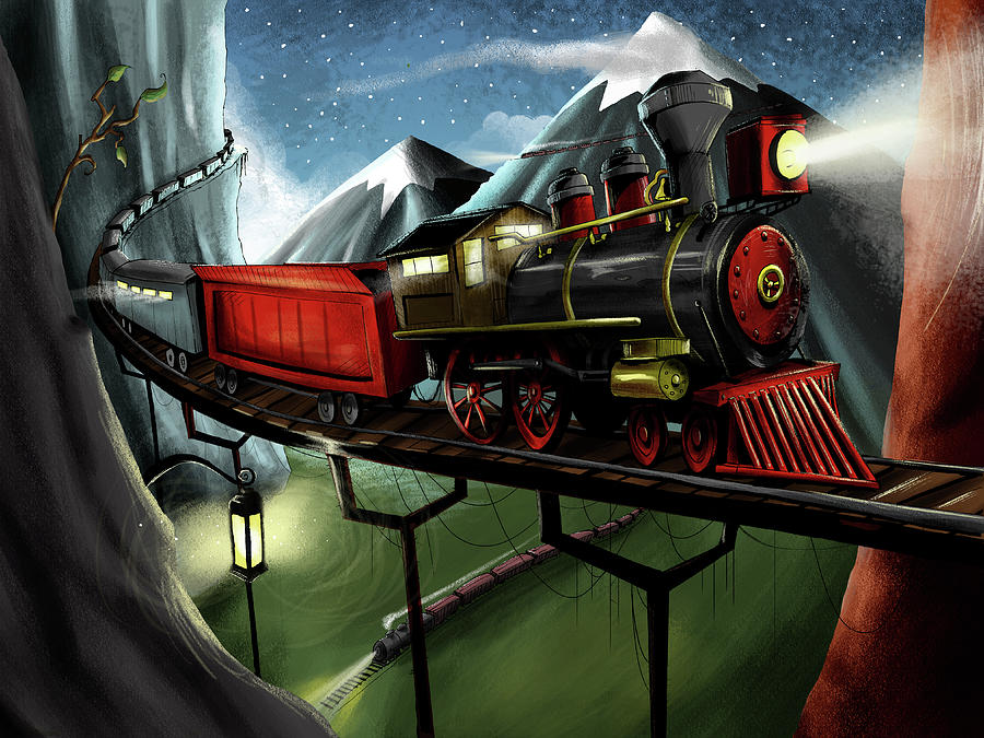 Transportation Painting - The Midnight Special by Mischief Factory