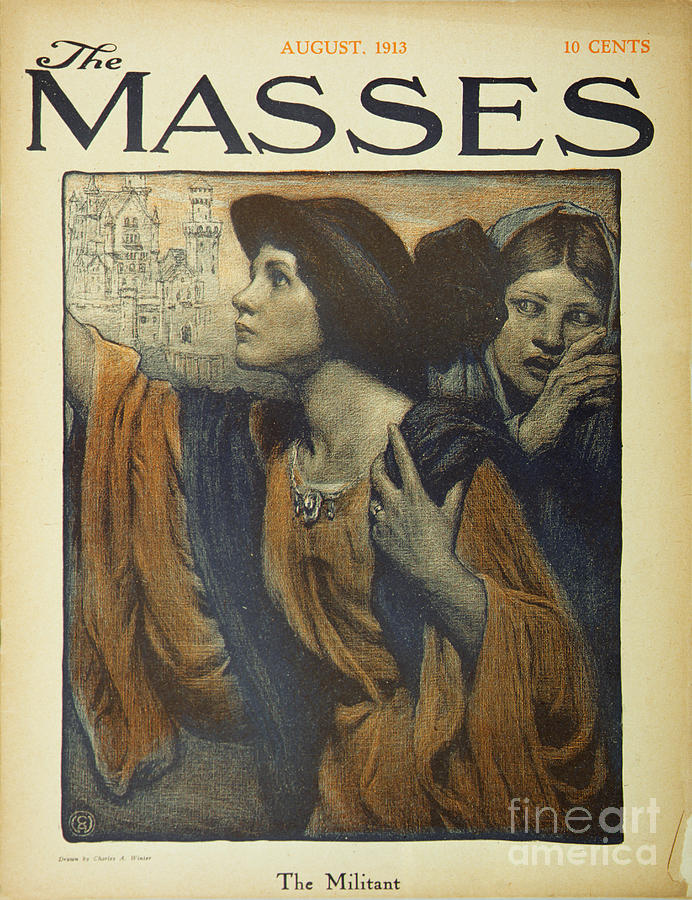 The Militant, Cover Illustration For The Masses, August 1913 Painting by Charles Allan Winter