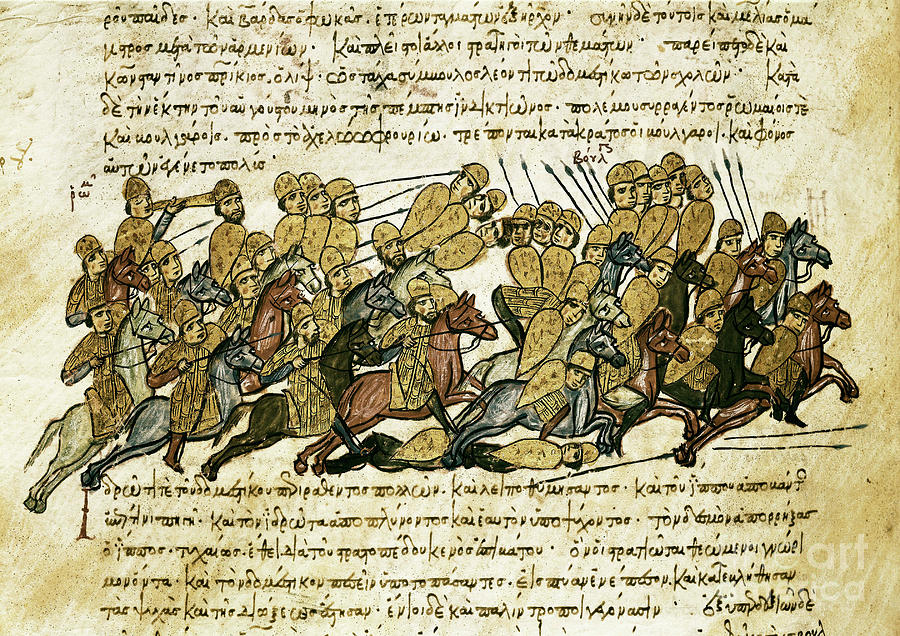 The Military Campaigns Led By The Byzantine Emperor Leon Vi the Wise Painting by John Scylitzes