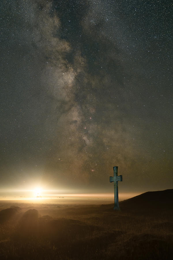 The Milky Way Over St Johns Chapell Photograph by Magnus Renmyr