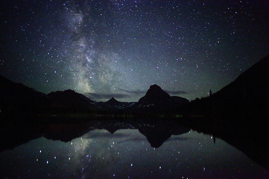 The Milky Way Reflecting At Glacier Np Photograph by Jonkman Photography