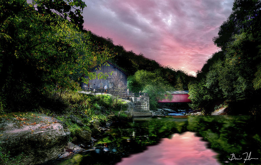 Sunset Photograph - The Mill by Fivefishcreative