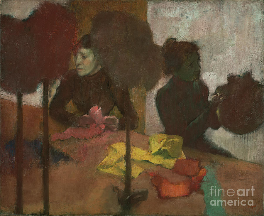 The Milliners, C.1882-1905 (oil On Canvas) Painting by Edgar Degas