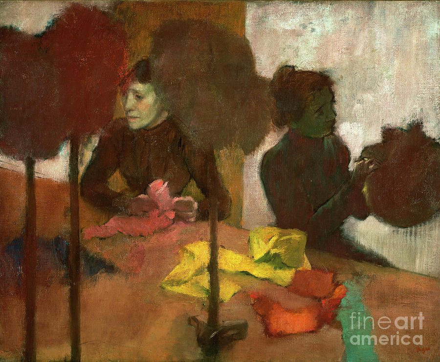 Edgar Degas Painting - The Milliners by Damian Davies