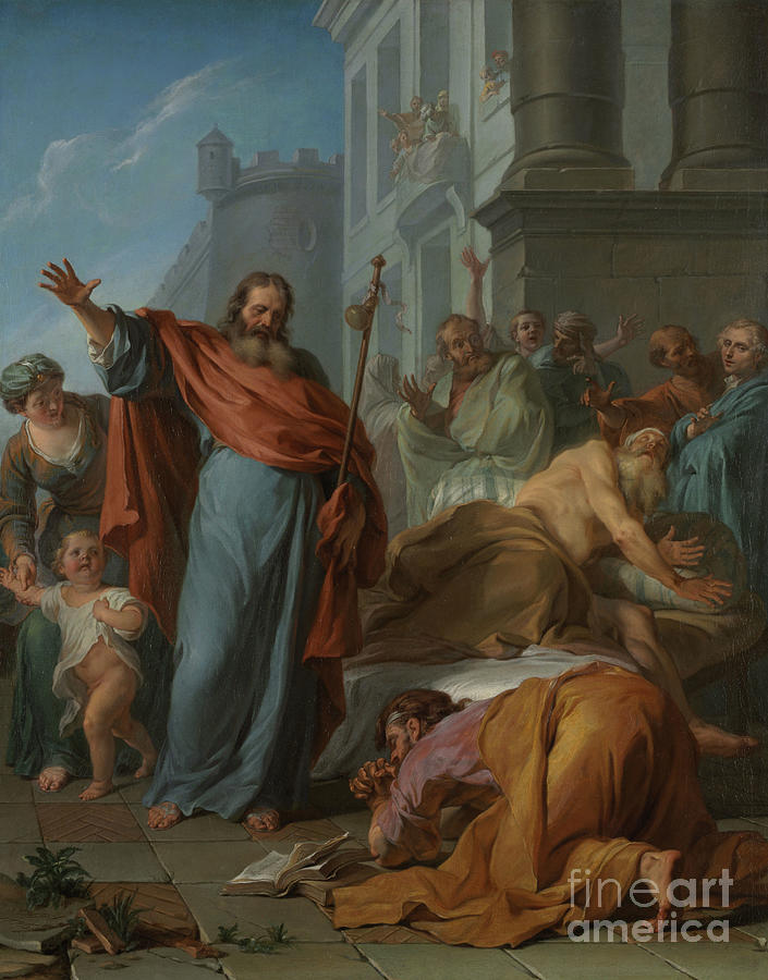 Noel Painting - The Miracles Of Saint James The Greater, 1726 by Noel Coypel