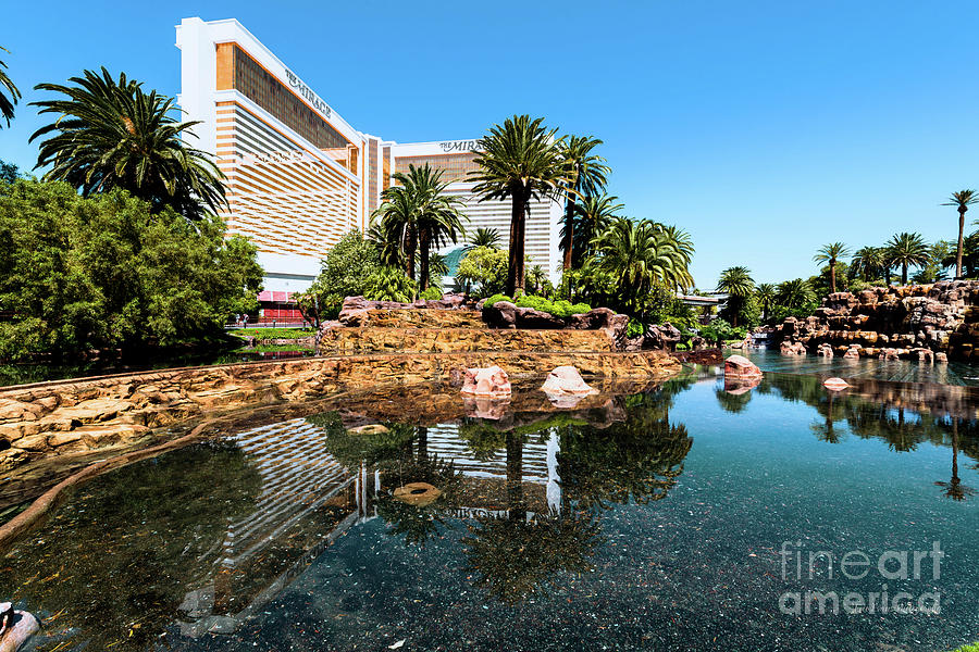 The Mirage Casino Perfect Reflection in the Afternoon Photograph by Aloha Art