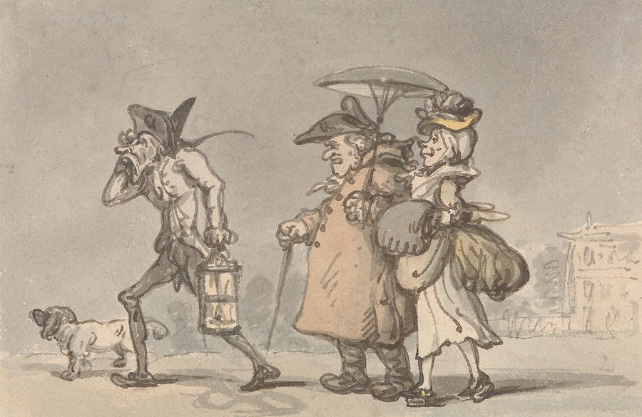 The Miseries of the Country Drawing by Thomas Rowlandson
