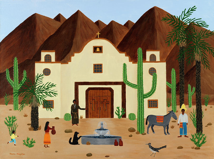 Desert Painting - The Mission by Susan C Houghton