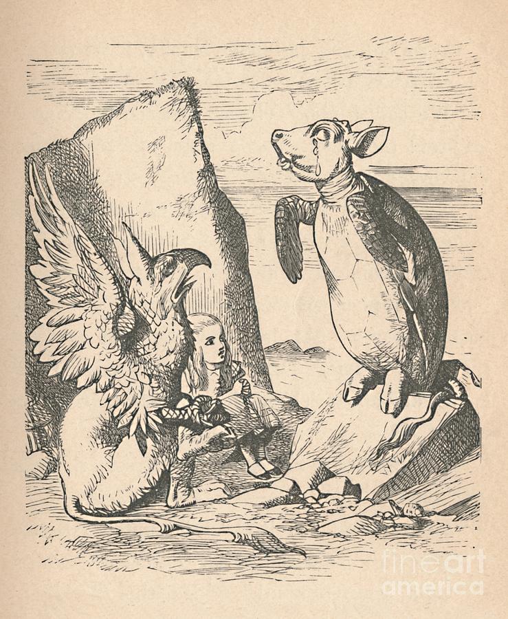 The Mock Turtle, The Gryphon And Alice by Print Collector