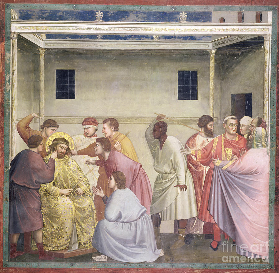 Giotto Di Bondone Painting - The Mocking Of Christ, C.1305 by Giotto